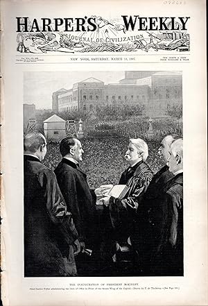 Seller image for ENGRAVING: "The Inauguration of President McKinley". engraving from Harper's Weekly, March 13, 1897 for sale by Dorley House Books, Inc.