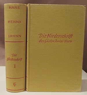 Bild des Verkufers fr Die Niederschrift des Gustav Anias Horn nachdem er neunundvierzig Jahre alt geworden war. I und II. 2 Bnde. zum Verkauf von Dieter Eckert