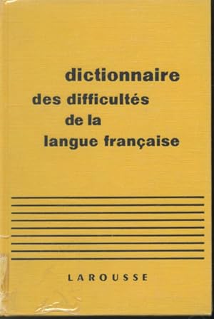 Seller image for Dictionnaire des difficults de la langue franaise for sale by Librairie Le Nord