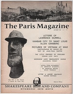Bild des Verkufers fr The Paris Magazine 1 (October 1967) zum Verkauf von Philip Smith, Bookseller