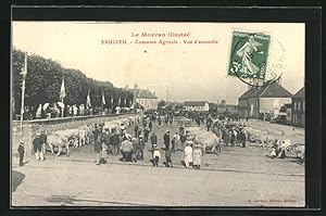 Carte postale Saulieu, Concours Agricole - Vue d`ensemble