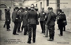 Bild des Verkufers fr Ansichtskarte / Postkarte Rehabilitation de Dreyfus, Commandant Targe, journalistes zum Verkauf von akpool GmbH