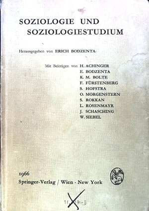 Imagen del vendedor de Soziologie und Soziologiestudium; a la venta por books4less (Versandantiquariat Petra Gros GmbH & Co. KG)