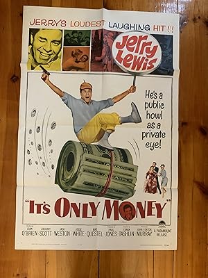 Imagen del vendedor de It's Only Money One Sheet 1962 Jerry Lewis, Joan O'Brien a la venta por AcornBooksNH