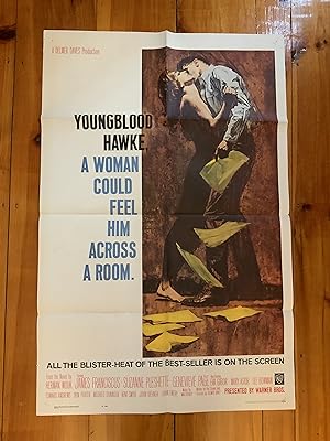 Image du vendeur pour Youngblood Hawke One Sheet 1964 James Franciscus, Suzanne Pleshette mis en vente par AcornBooksNH