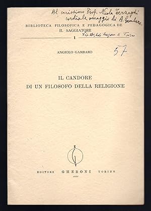 Seller image for Il candore di un filosofo della religione for sale by Sergio Trippini