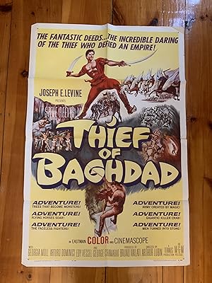Immagine del venditore per Thief of Bagdad One Sheet 1961 Steve Reeves, Giorgia Moll venduto da AcornBooksNH