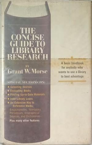 Bild des Verkufers fr Concise Guide to Library Research, the zum Verkauf von SEATE BOOKS