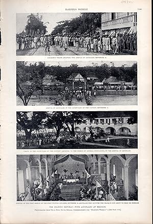 Seller image for Print: "The Filipino Republic--with Aguinaldo at Malolos" .photos from Harper's Weekly, November 12, 1898 for sale by Dorley House Books, Inc.