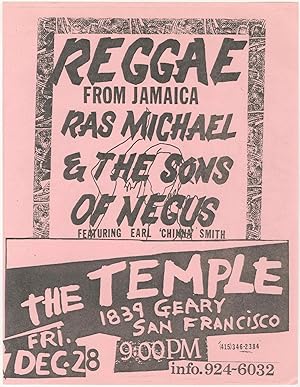Reggae from Jamaica: Ras Michael & the Sons of Negus at The Temple
