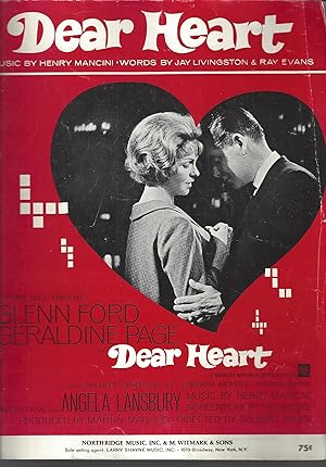 Imagen del vendedor de DEAR HEART. Music by Henry Mancini. Words by Jay Livingston & Ray Evans. a la venta por Vada's Book Store