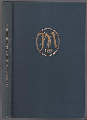 Seller image for A Bibliography of John Marshall for sale by Between the Covers-Rare Books, Inc. ABAA