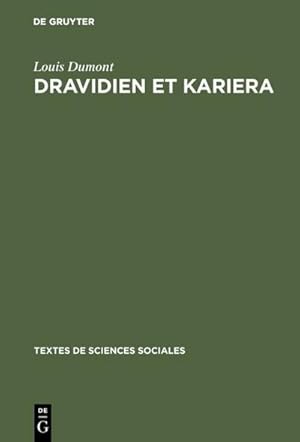 Imagen del vendedor de Dravidien et Kariera : L'alliance de mariage dans l'Inde du Sud, et en Australie a la venta por AHA-BUCH GmbH