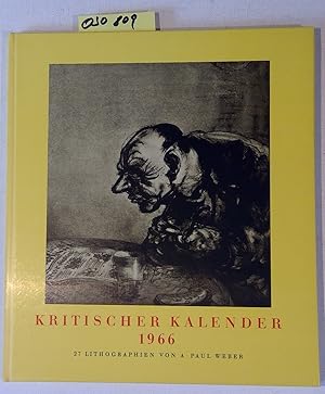 Kritischer Kalender 1966 - 27 Lithographien, 1 signierte s/w Originallithographie