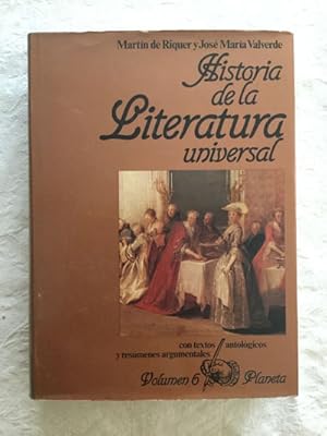 Image du vendeur pour Historia de la literatura universal (6) mis en vente par Libros Ambig