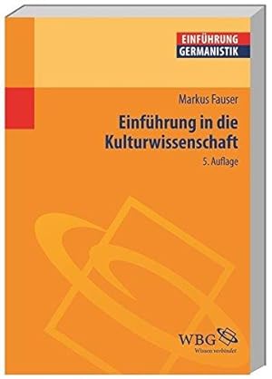 Imagen del vendedor de Einfhrung in die Kulturwissenschaft a la venta por WeBuyBooks