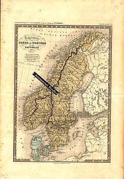 Royaumes Suede et Norvege et de Danemark 1845. Aus dem Atlas Historique et geographique renferman...