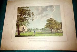 View of the Encampment in Hyde Park from Marshal Sax's Tent. 1780. Hand coloured copper engraving.