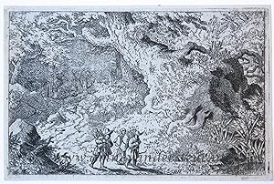 [Antique print, etching] The thick forest, published ca. 1631-1675, 1 p.