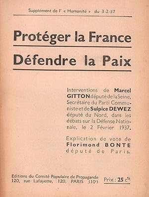 Protéger la France, Défendre la Paix.