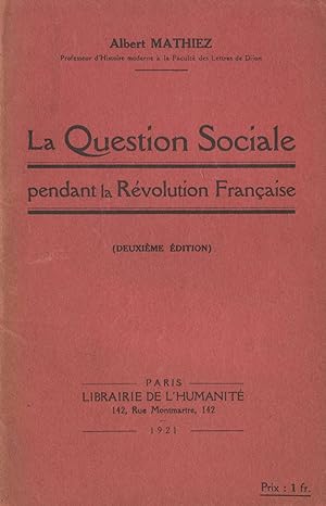 La Question sociale pendant la Révolution Française