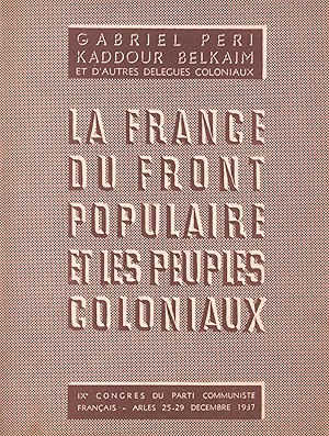 La France du Front Populaire et les Peuples Coloniaux