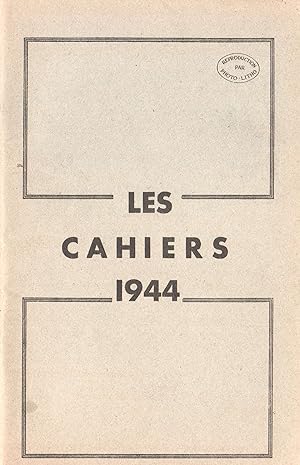 Les Cahiers du Communisme. 1er trimestre 1944