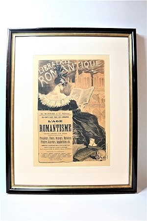Image du vendeur pour Lithographie originale en couleurs : "La librairie romantique" - Les Matres de l'Affiche - planche 42 mis en vente par Librairie Le Feu Follet
