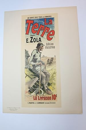 Lithographie originale en couleurs : "La Terre par Emile Zola, édition illustrée" - Les Maîtres d...