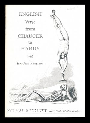 Seller image for English Verse from Chaucer to Hardy: with some Poets' Autographs for sale by MW Books Ltd.