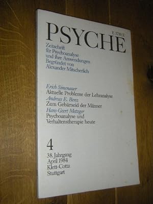 Psyche. Zeitschrift für Psychoanalyse und ihre Anwendungen. Heft 4, 38. Jahrgang, April 1984