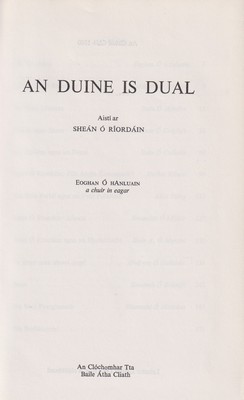 Seller image for An Duine is Duas. Aist ar Shen  Rordin for sale by Kennys Bookstore