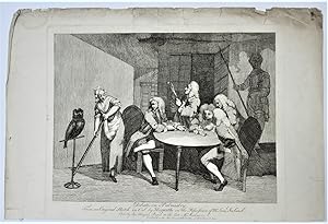 After William Hogarth, Debates on Palmistry engraved 1782 by J Haynes