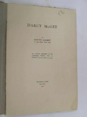 Seller image for D'Arcy McGee for sale by Kennys Bookstore