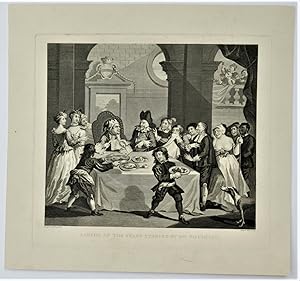 After William Hogarth, Sancho at the Feast, engraved T Cook c1800