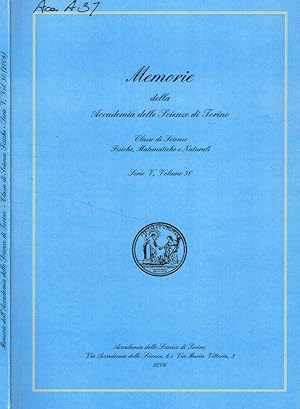 Seller image for Memorie della Accademia delle Scienze di Torino. Classe di Scienze fisiche, Matematiche e Naturali. Serie V, volume 30 for sale by Biblioteca di Babele