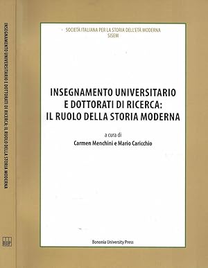 Bild des Verkufers fr Insegnamento universitario e Dottorati di Ricerca: il ruolo della storia moderna zum Verkauf von Biblioteca di Babele