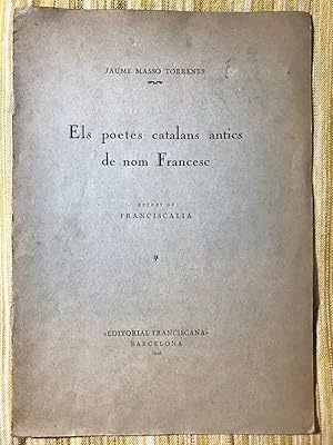 Imagen del vendedor de Els poetes catalans antics de nom Francesc a la venta por Campbell Llibres
