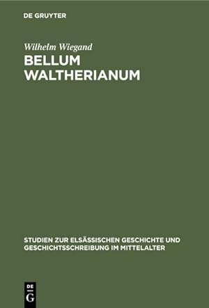 Bild des Verkufers fr Bellum waltherianum zum Verkauf von AHA-BUCH GmbH