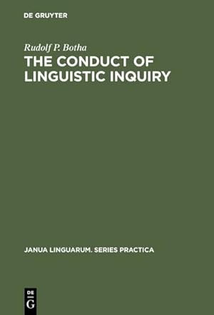 Bild des Verkufers fr The Conduct of Linguistic Inquiry : A Systematic Introduction to the Methodology of Generative Grammar zum Verkauf von AHA-BUCH GmbH