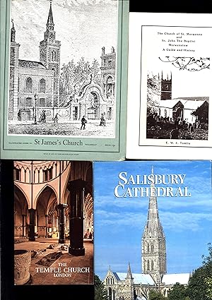 Image du vendeur pour Four booklets concerning English churches -- Illustrated Guide to St. James's Church Piccadilly; The Temple Church London; The Church of St. Morwenna and St. John the Baptist Morwenstow A Guide and History; Salisbury Cathedral mis en vente par Cat's Curiosities