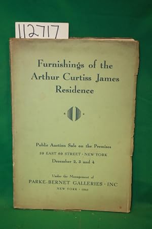 Image du vendeur pour Furnishings of the Arthur Curtiss James Residence Public Auction Sale on December 2, 3, ,4 Phelps Dodge Org mis en vente par Princeton Antiques Bookshop