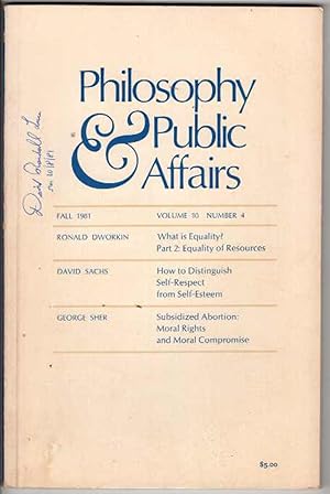 Philosophy and Public Affairs: Fall 1981 / Volume 10, Number 4