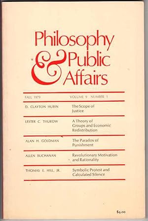 Philosophy and Public Affairs: Fall 1979 / Volume 9, Number 1