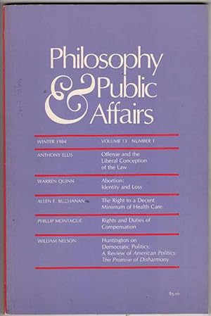 Philosophy and Public Affairs: Winter 1984 / Volume 13, Number 1