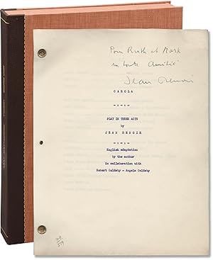 Carola (Original screenplay for a televised play, inscribed by Jean Renoir)