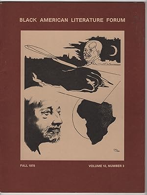 Bild des Verkufers fr Black American Literature Forum, Volume 12, Number 3 (Fall 1978) zum Verkauf von Philip Smith, Bookseller