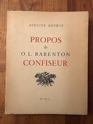 Imagen del vendedor de Propos de O.L. Barenton confiseur a la venta por Librairie des Possibles