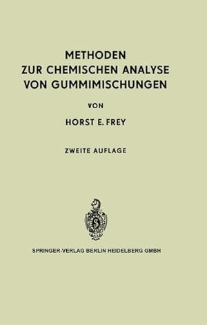 Seller image for Methoden zur Chemischen Analyse von Gummimischungen for sale by AHA-BUCH GmbH