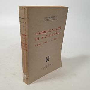 Imagen del vendedor de Divorzio e nullita di matrimonio negli stati d'Europa. a la venta por Antiquariat Bookfarm